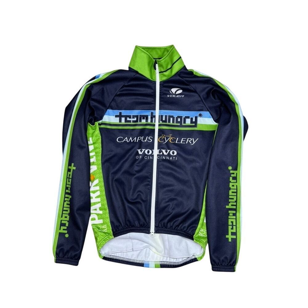 Voler Blue Green Full Zip Custom Cincinnati Cycling Jersey jacket Men's Medium